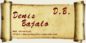 Denis Bajalo vizit kartica